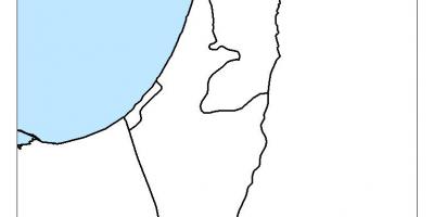 Kort over israel blank