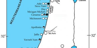 Kort over israel-porte