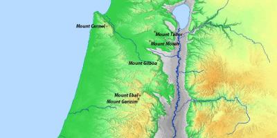 Kort over israels bjerge